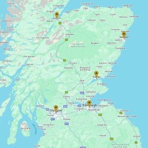 Scotland clubs map